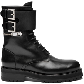 Dondup Calfskin Combat Støvler, Sort